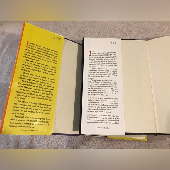 Lot/2 Jackie Collins Hardback Books With Dust Jackets •Hollywood Divorces/Thrill - Picture 7 of 7